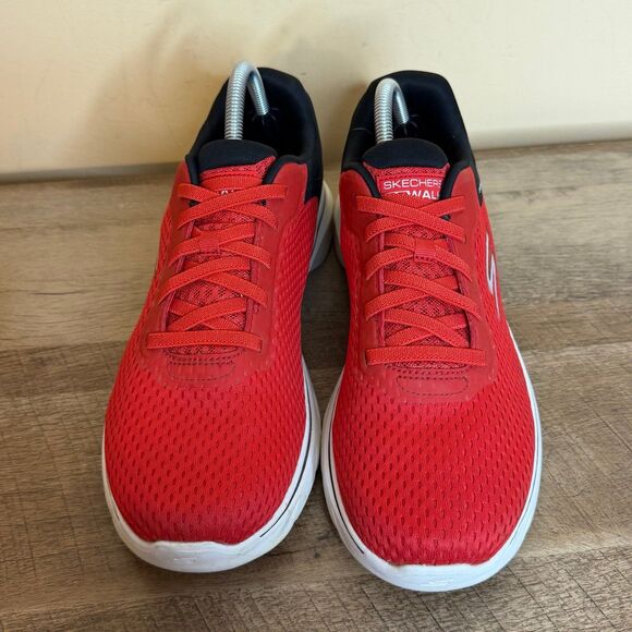 Skechers Mens Go Walk 7 - The Construct Sneaker red black size 8.5 shoes - Picture 2 of 7